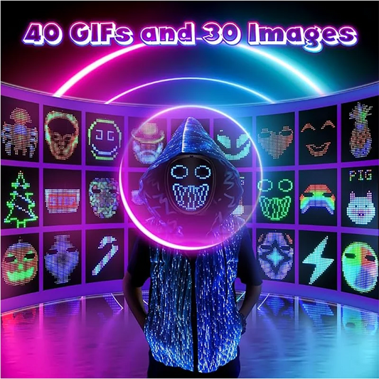LED Mask with Gesture Sensing Children Electronic Light up Mask
