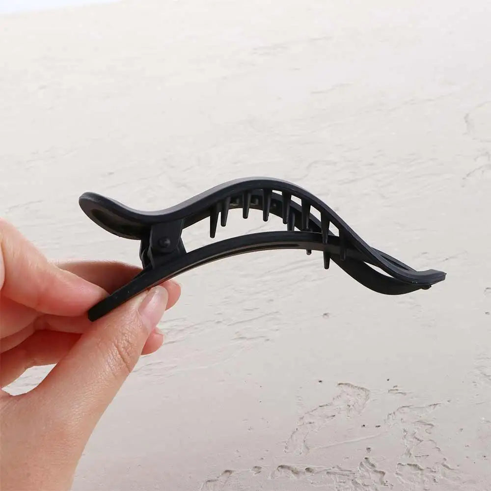 Large Matte Candy Color Hair Claw – Simple Plastic Duckbill Clip for Women and Girls