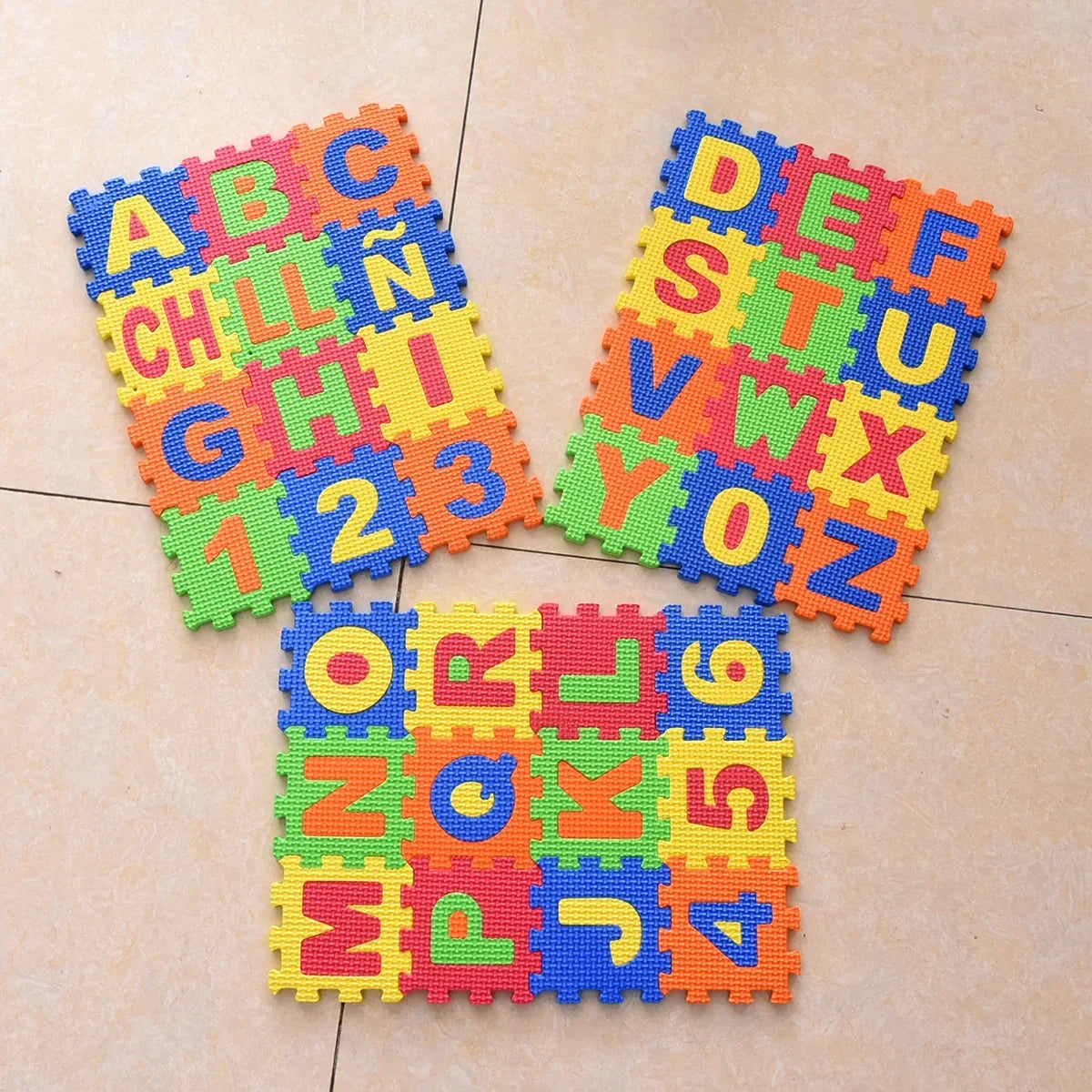 Play Mats 36pcs 9cm Number Alphabet Puzzle Foam Maths Educational Toy Gift Floor Soft Cushion Carpet Baby Crawl Mat Jigsaw Toys