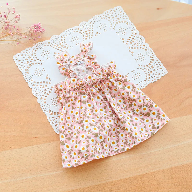 Summer Green Sphynx Cat Suspender Skirt Love Flower Pet Princess Dresses for Cats Gotas Katten Kedi Dog Dress mascotas Clothes