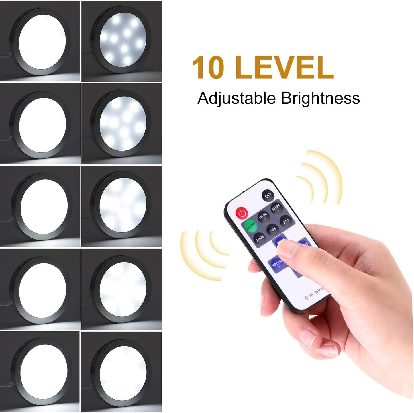 Under Cabinet LED Night Lights Display Case Closet Lamp Remote Control for Home Kitchen Showcase Wardrobe Cupboard Decoration