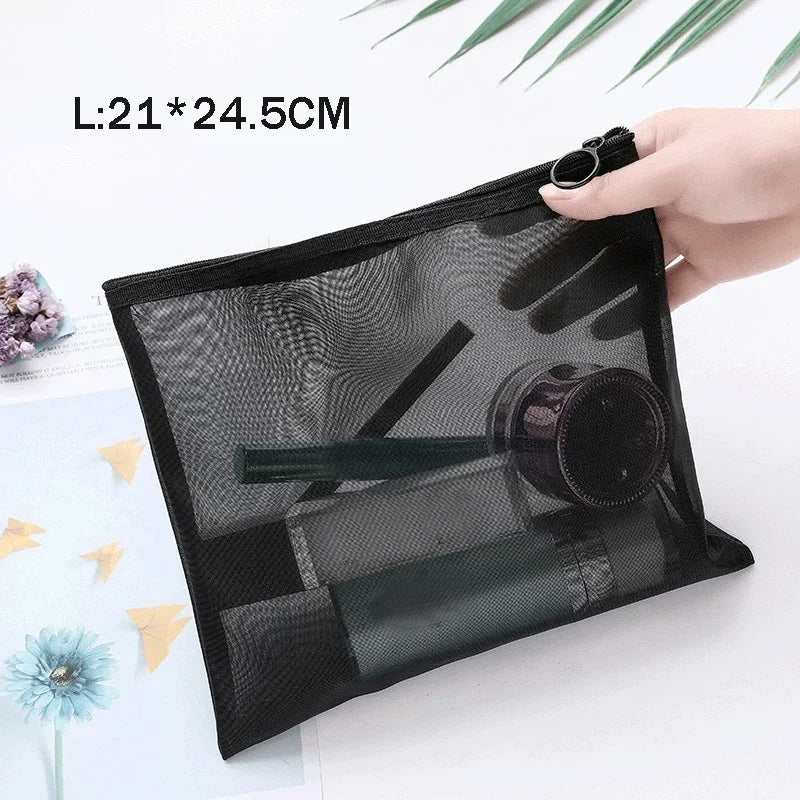 Mesh Cosmetic Travel Storage Makeup Bag Organiser