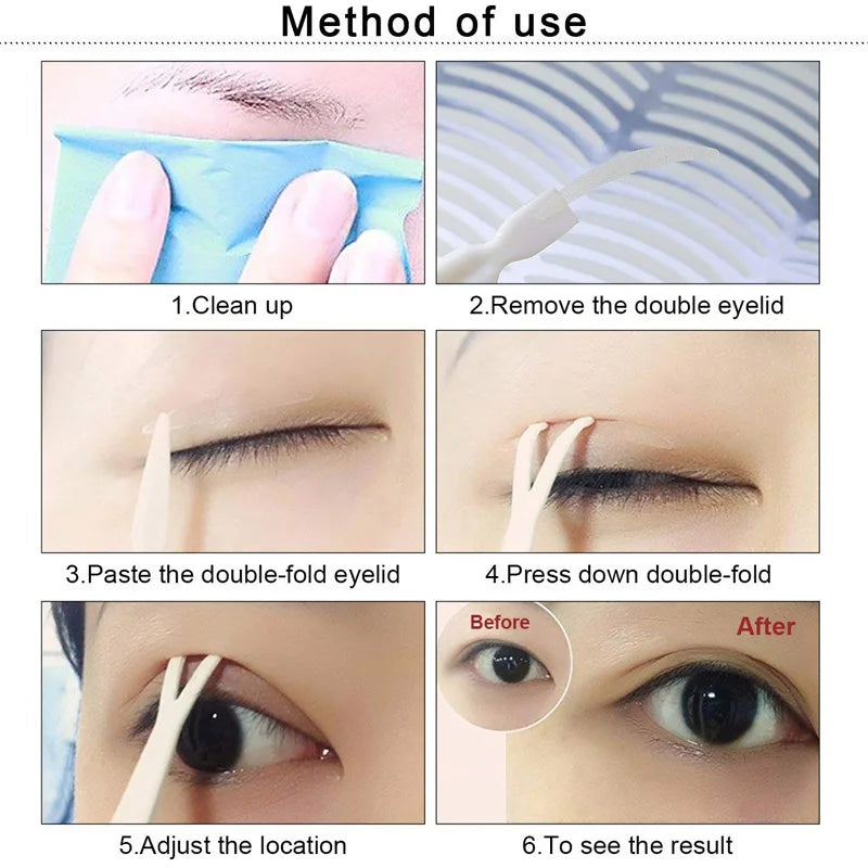 240pcs Lace Eyelid Stickers – Invisible Mesh Double Eyelid Tape for Eye Makeup and Beauty Tools