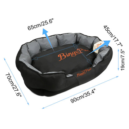 BingoPaw Large Soft Dog Bed with Removable Cushion