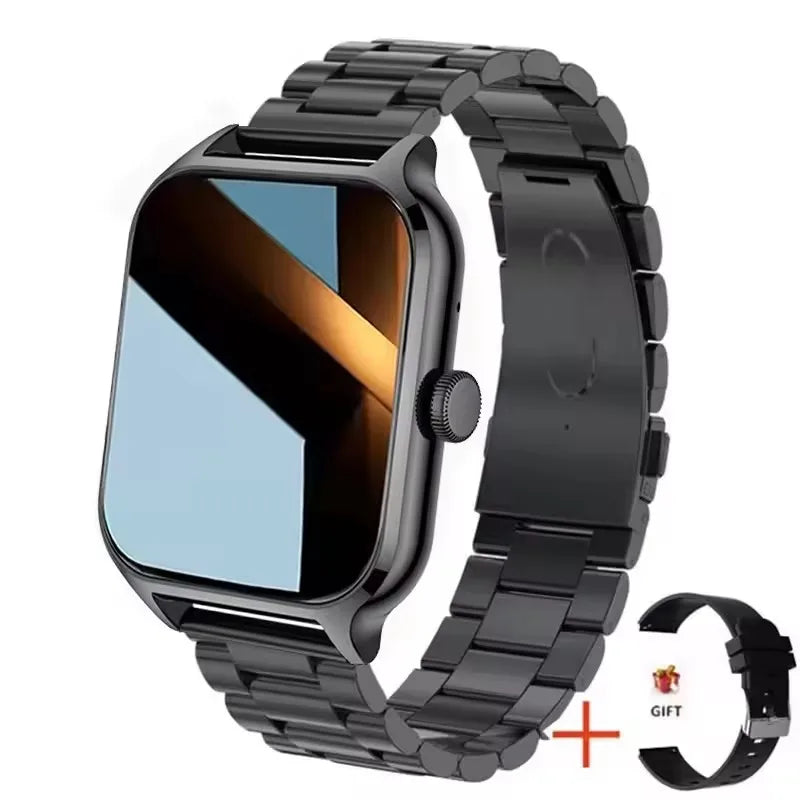 2025 Smart Watch Women 2.01" Full Touch Screen Heart Rate Tracker Bluetooth Call Waterproof Sport Smartwatch Men for Android IOS
