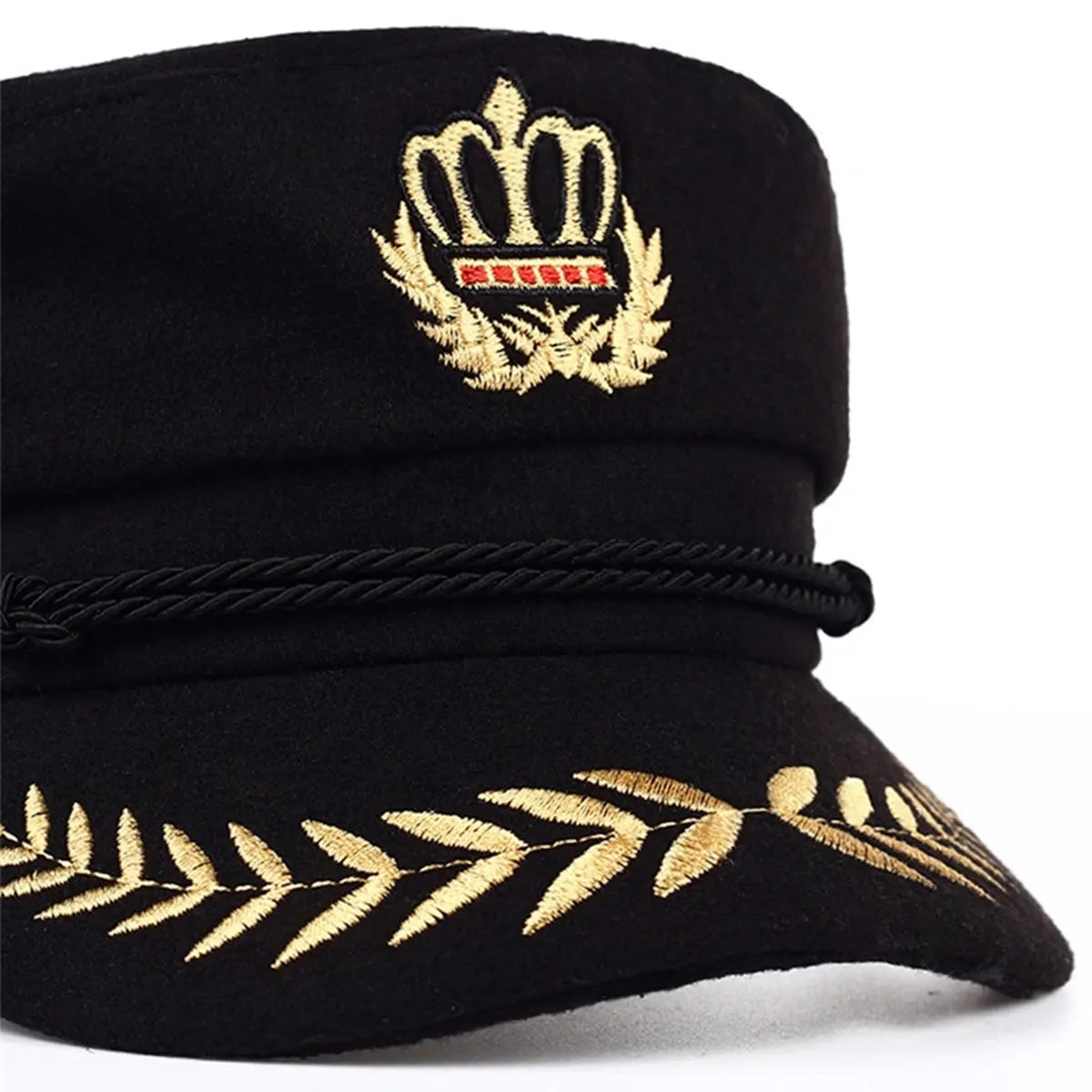 1piece Unisex Crown Wheat Embroidered Navy Cap Outdoor Sunscreen Leisure Hat Spring Autumn Travel Tourism Beach Vacation