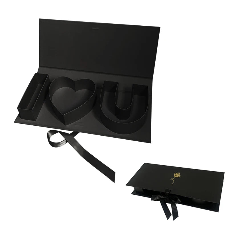 Fillable Letters Empty Flower Gift Box Mother's Valentine's Day Gift Packaging Box I Love You Letter Flower Box Birthday Party