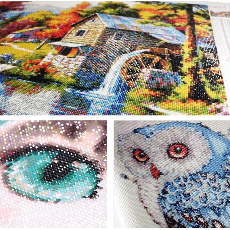 New Cow Cat 5D DIY Diamond Painting Kit Black and White Cats Portrait Diamond Embroidery Mosaic Carft Rhinestone Gift Home Decor