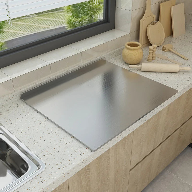 L-shaped Chopping Board Stainless Steel Large Size Doublesided Chopping Board Kitchen Tool Home Fruit Cutting And Kneading Panel