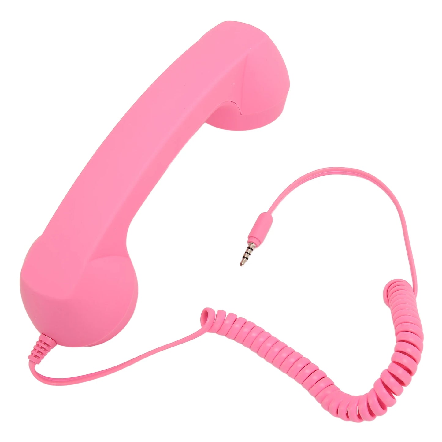 Retro Telephone Handset 3.5mm, Stylish Mini Phone Call Receiver Microphone Speaker for Mobile Phones