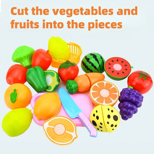 Children Toys Cutting Fruits and Vegetables Set for Kids Pretend Play Simulation Kitchen Toy Montessori Baby Toys for Girls Boys