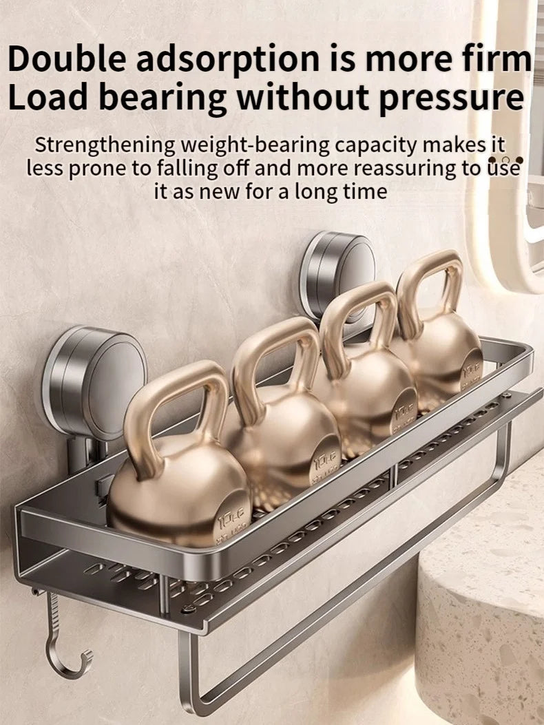 Suction cup storage rack, bathroom, non perforated artifact, toilet, washbasin, bathroom, wall mounted storage