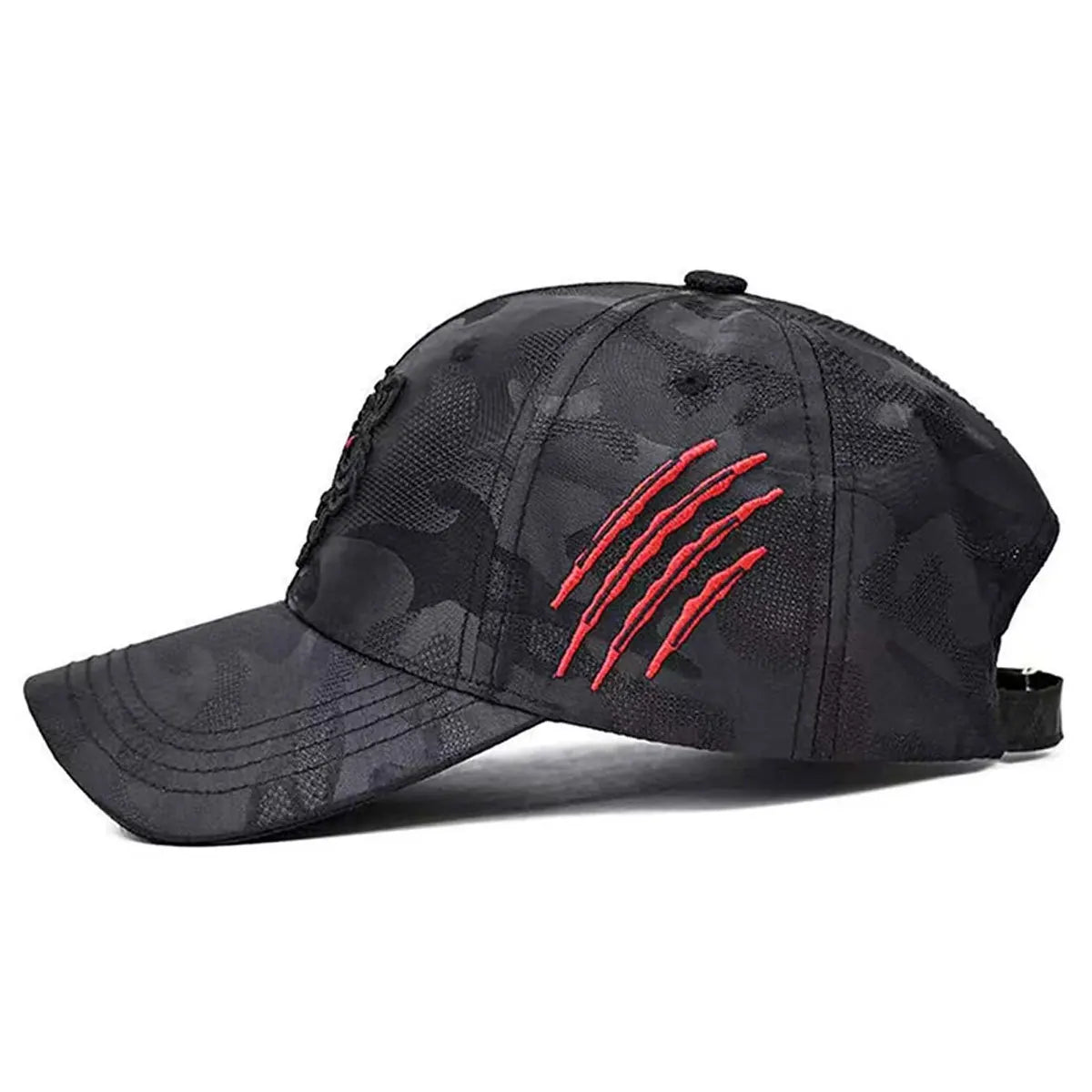 Tiger head embroidered baseball cap for men and women, casual street fashion, versatile style