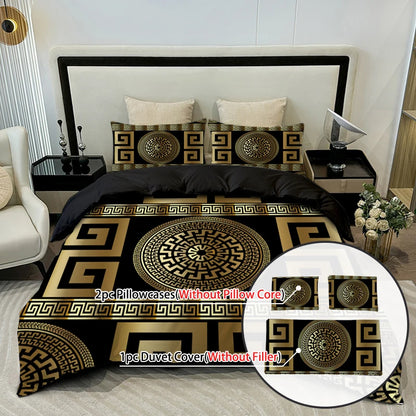 3PC European Style Disc Duvet Cover + Pillow Cases