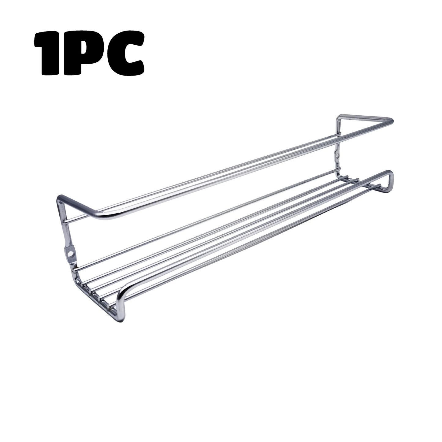 1/2pcs Kitchen Rack Organiser Wall Mount Spice Rack Metal Hanging Seasoning Shelf Organiser Rack for Cupboard Single Layer