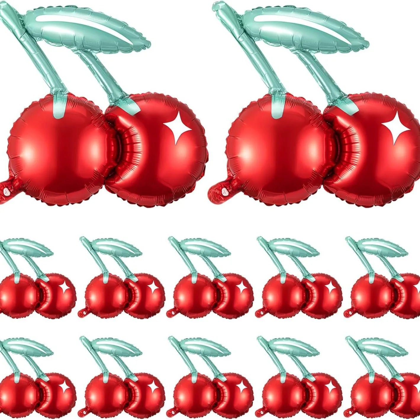 3/4/5/6pcs Cherry Aluminum Film Balloon Fruit Theme Sweet Girl lovely Cherry Birthday Party Valentine Scene Decoration Balloon