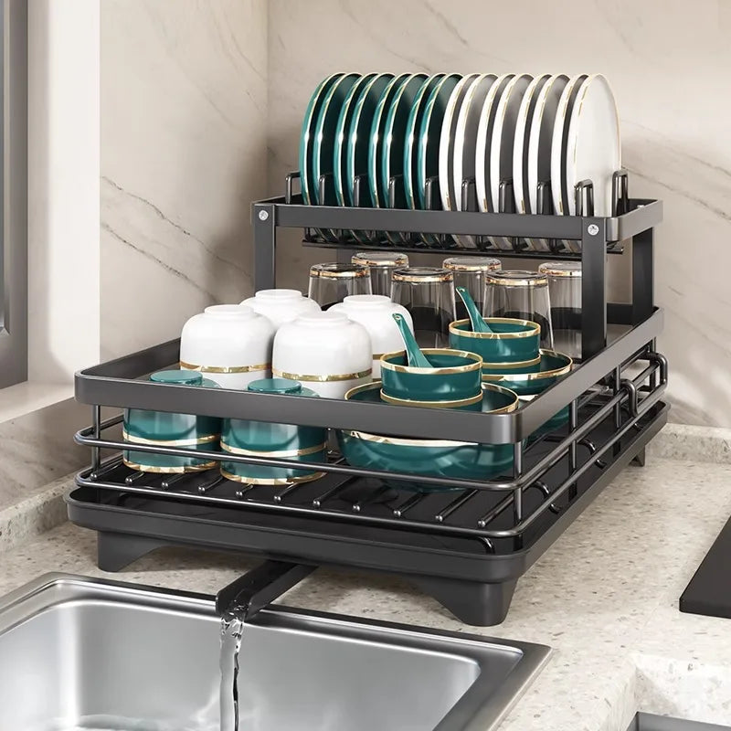 Dish Drying Rack Kitchen Adjustable Stainless Steel Cutting Board Organiser Dish Bowl Drainer Storage Rack Kitchen Utensils