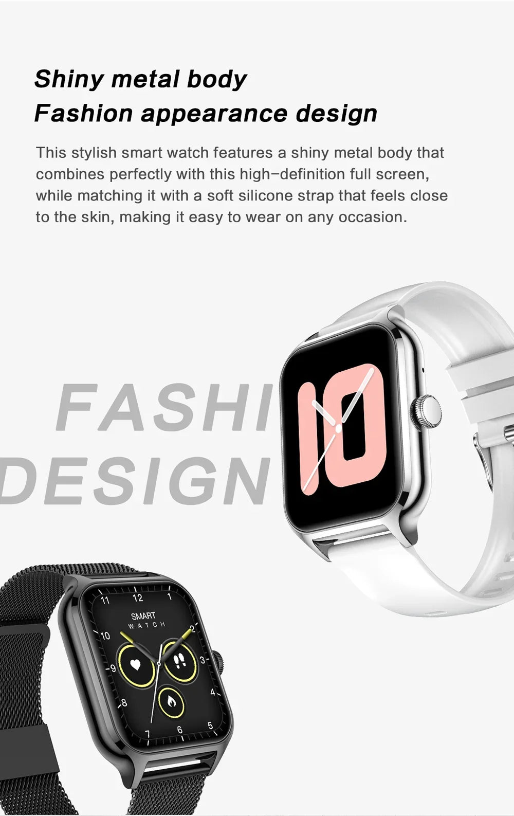 2025 Smart Watch Women 2.01" Full Touch Screen Heart Rate Tracker Bluetooth Call Waterproof Sport Smartwatch Men for Android IOS