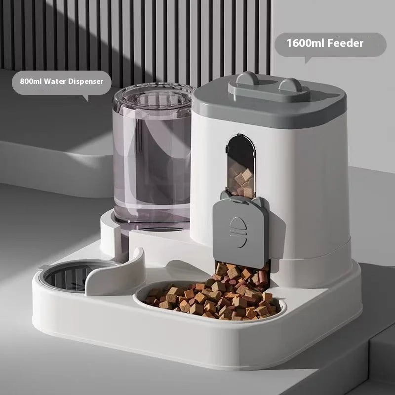 2-in-1 Integrated Fully Automatic Water & Food Dispenser