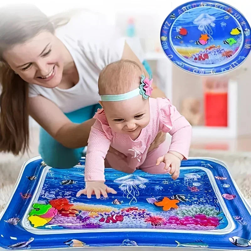 Large Baby Playing Water Mat Inflatable Water Cushion Baby Play Mat Inflatable Tummy Time Mat Early Education Water Cushion
