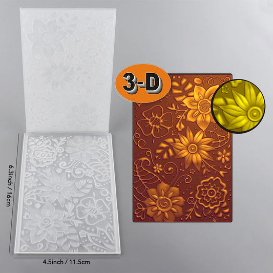 Beautiful Flower Petal Leaves 3D Embossing Folder for DIY Scrapbooking Background Adding Textured Decor Paper Card Crafting