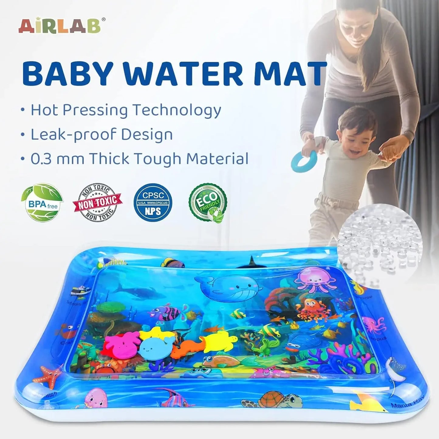 Pet Water Mat Cat Inflatable Play Mat Thickened Baby Crawling Mat Promote Baby Exercise Sea Life Swimming Ring Pet Products