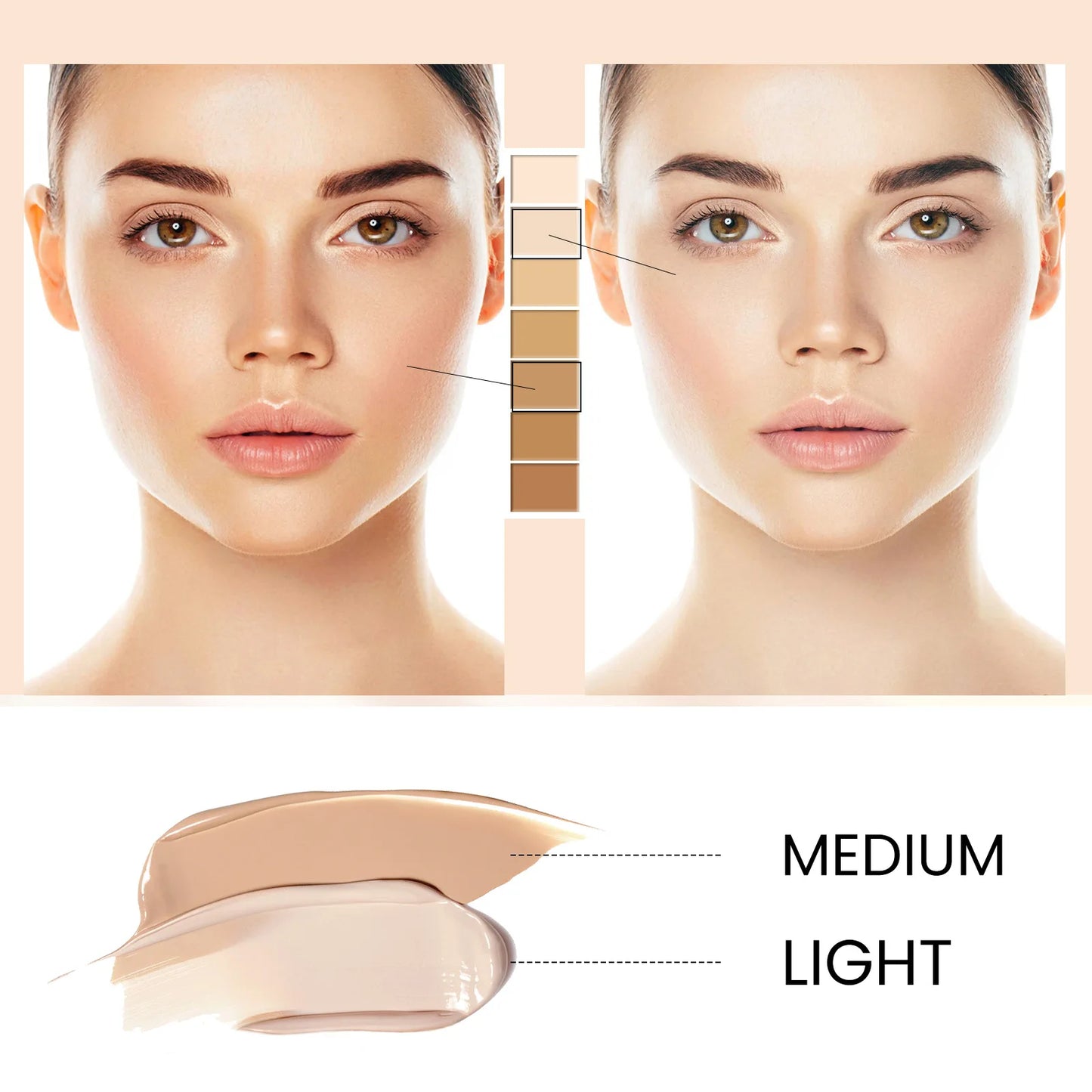 CC Foundation Cream Natural Moisturising Waterproof Brightening Foundation