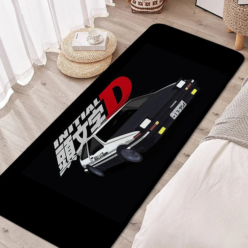 Bathroom Rug I-Initial D Room Floor Carpet for Bedroom Entrance Door Doormat Non Slip Veranda Floor Mat Cool Custom Soft Bathmat