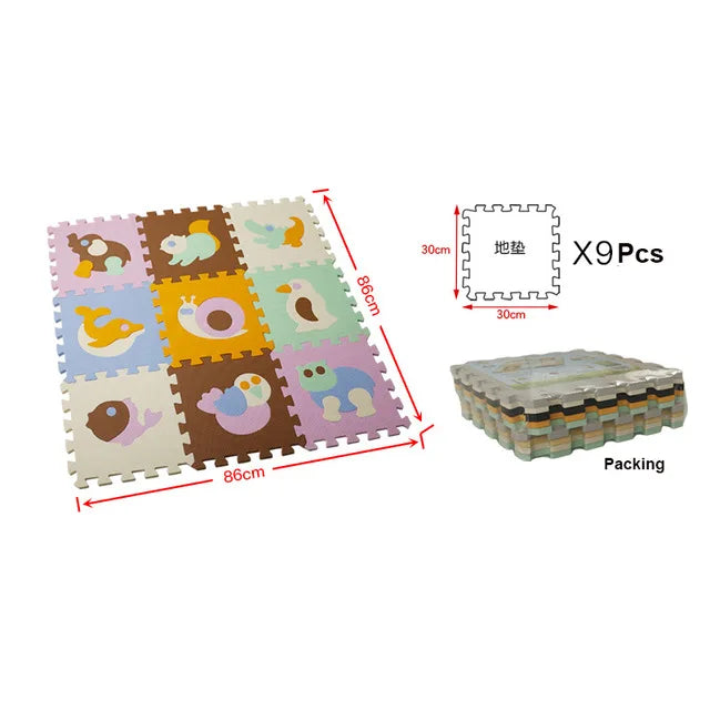 Baby Play Mat 30x30cm Kids EVA Foam Puzzle Carpet Interlocking Floor Tiles Educational Alphabet Numbers Activity Gam Floor Mats