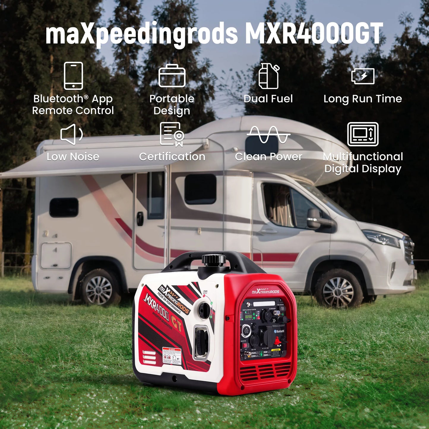 3500W Dual Fuel LPG Generator Inverter Generator Portable for Emergency Situations