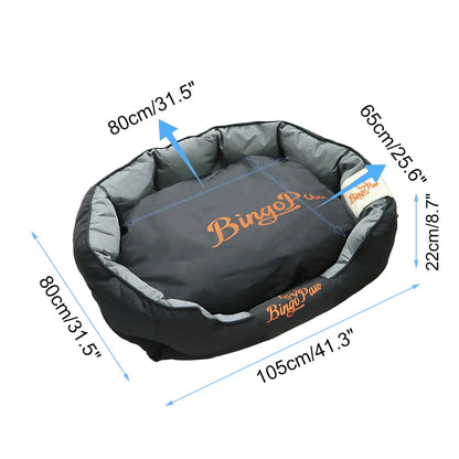 BingoPaw Large Soft Dog Bed with Removable Cushion