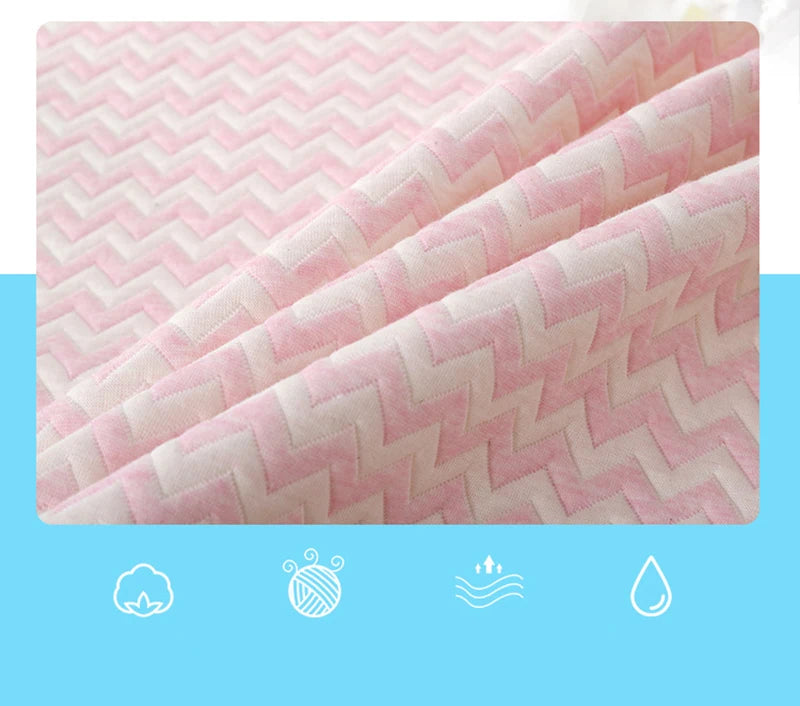 Baby Diaper Changing Mat Infant Cotton Reusable Diaper Pad Waterproof Crib Sheet Washable Newborn Bed Cover Urine Nappy Mattress