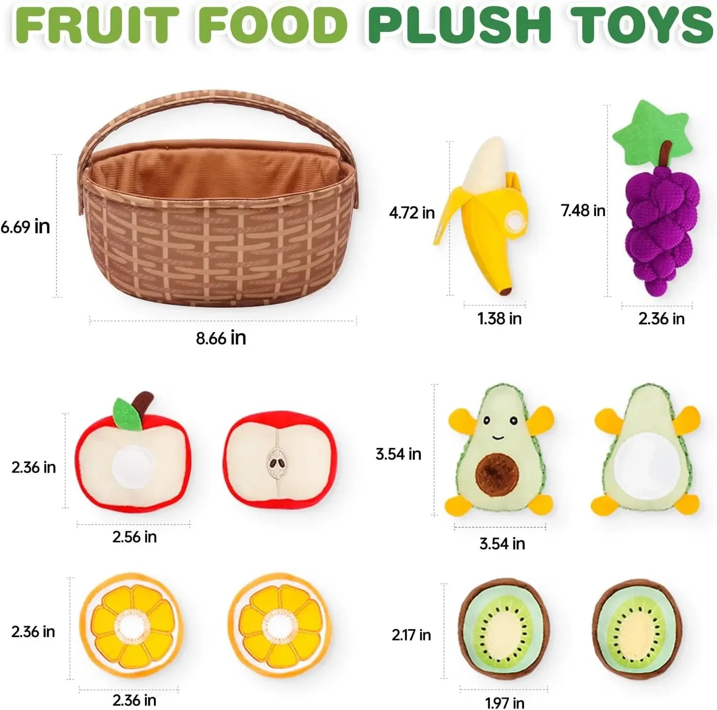 Montessori, Baby Soft Play House Fruit Basket Sensory Toys for 0-6-12 Months Baby, Newborn Felt Simulation Food Educational Toy