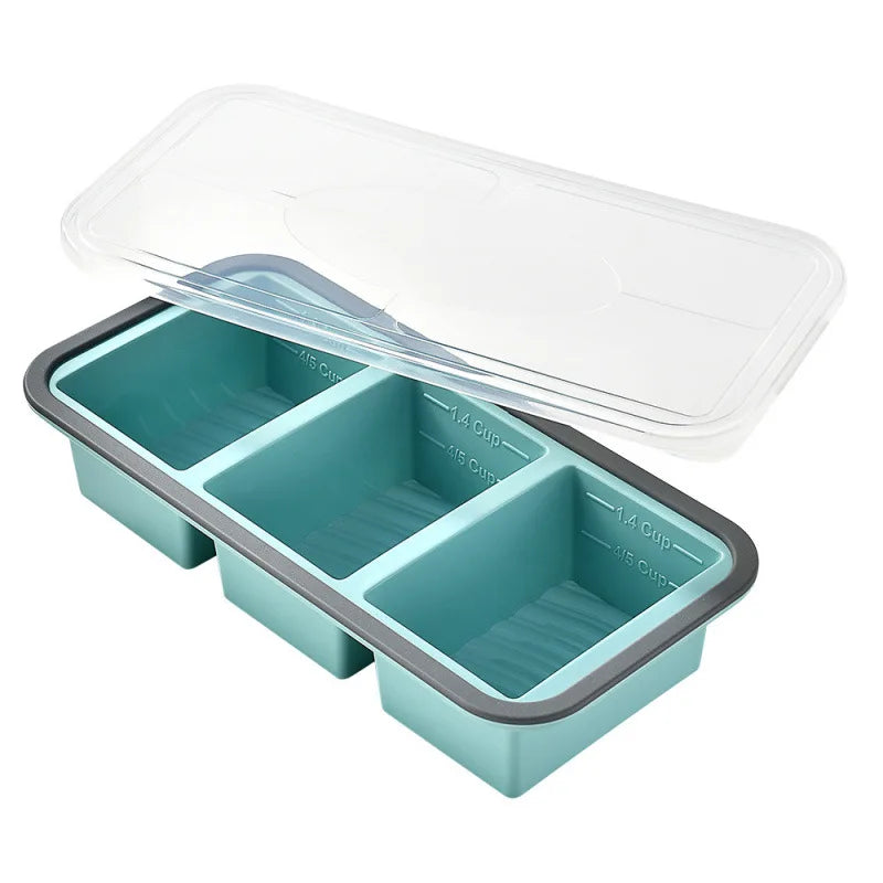2/3/4 Cavity Silicone Ice Cream Mold with Lid Giant Large Freezer Tray BPA Free Food Storage Container Popsicle Maker Tool DIY