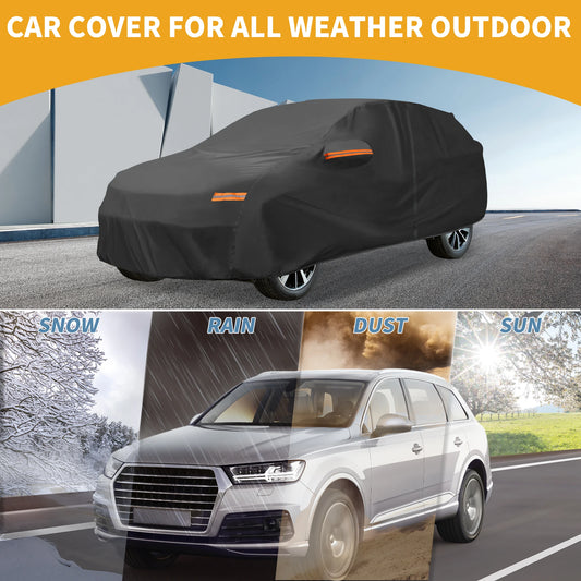 Uxcell Car Cover All Weather for Subaru Solterra Black 190T-Pu with Left Zipper