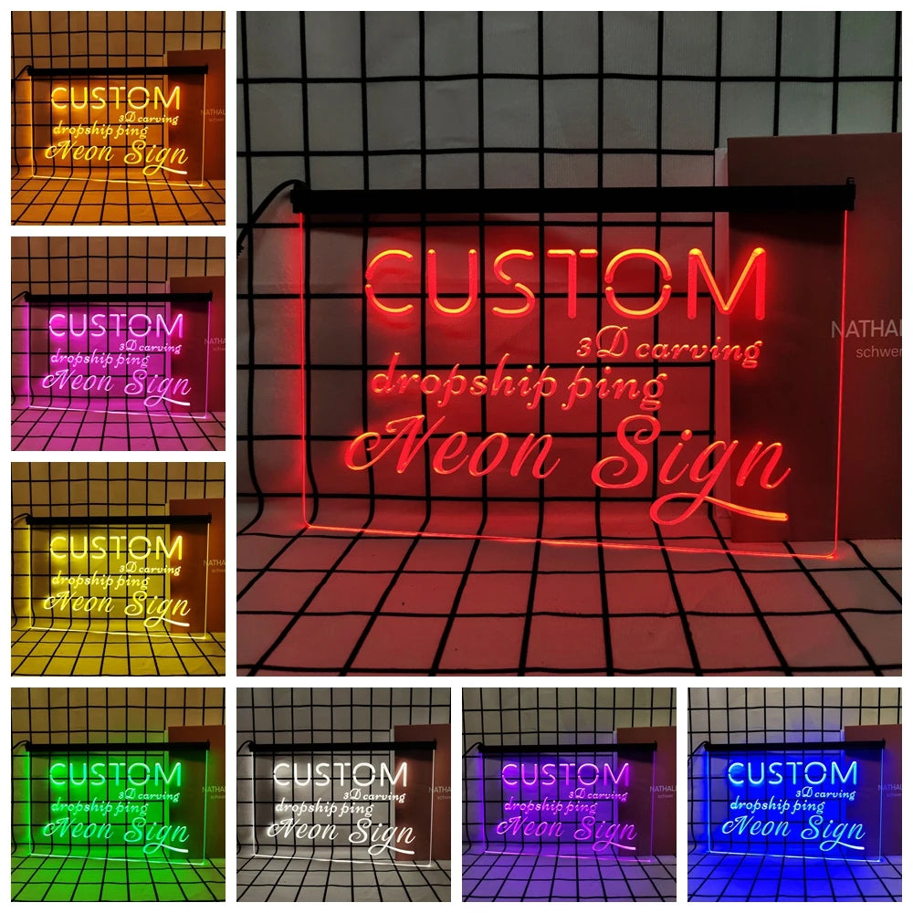 Custom LED 3D Carving Neon Sign