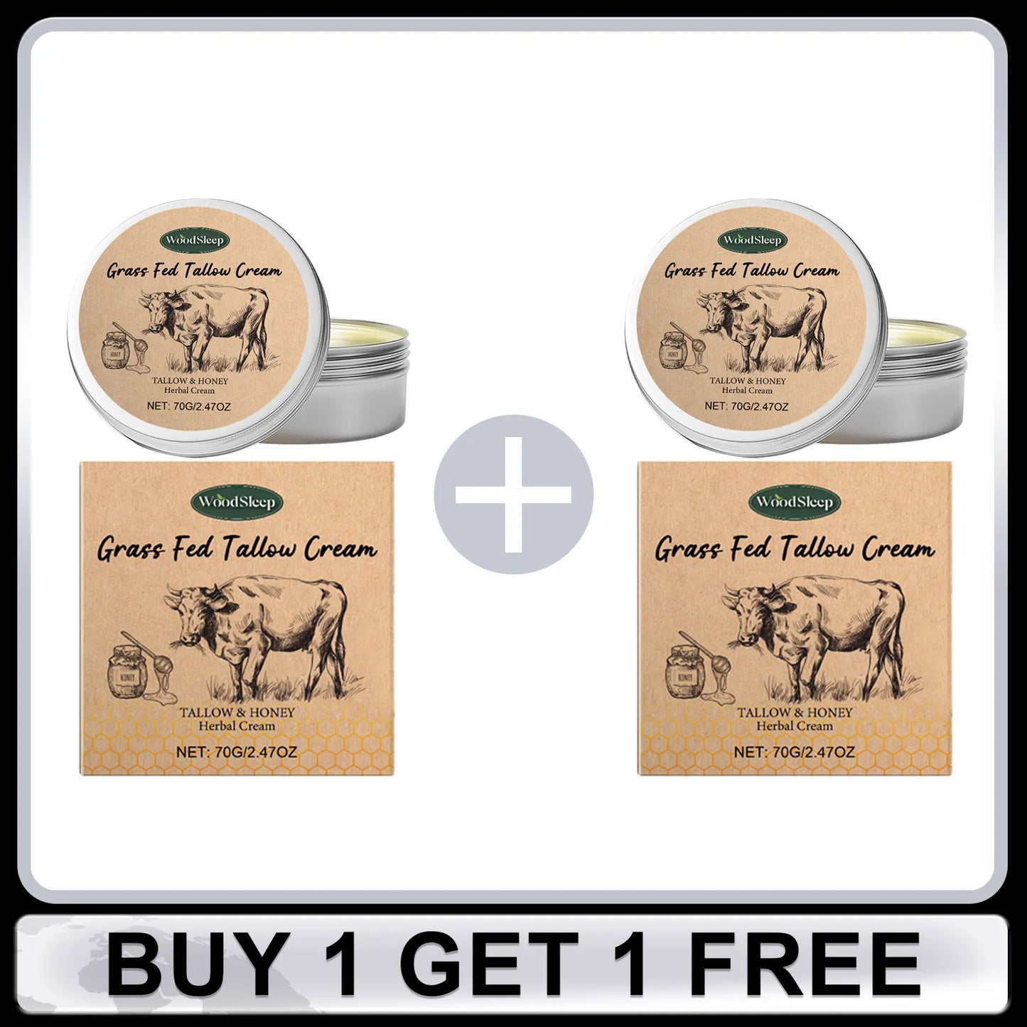 Beef Tallow Cream for Dry Damaged Skin