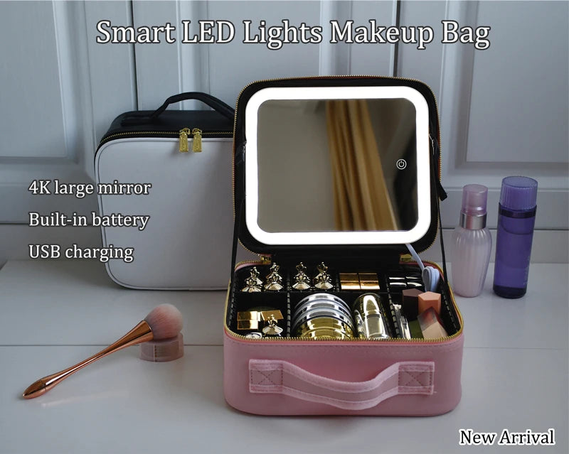 Waterproof PU Leather arge Capacity Storage Make up Cosmetic Bag