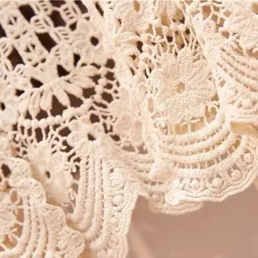 Casual Long Sleeve Lace Cardigan