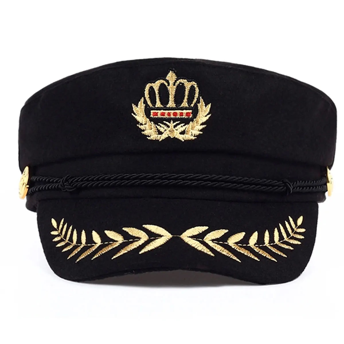 1piece Unisex Crown Wheat Embroidered Navy Cap Outdoor Sunscreen Leisure Hat Spring Autumn Travel Tourism Beach Vacation