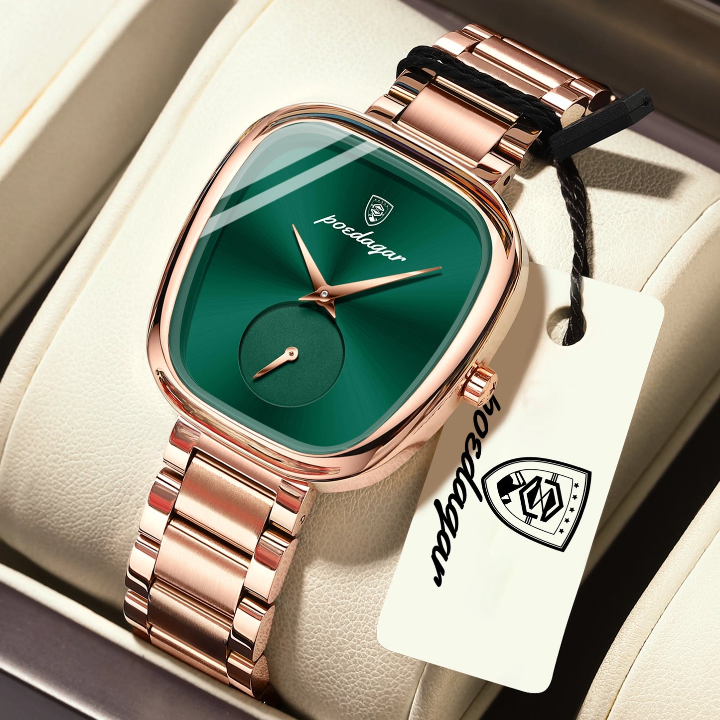 POEDAGAR Fashion Watch For Woman Waterproof Stainless Steel Quartz Couple Watches High Quality Ladies Wristwatch Girlfriend Gift