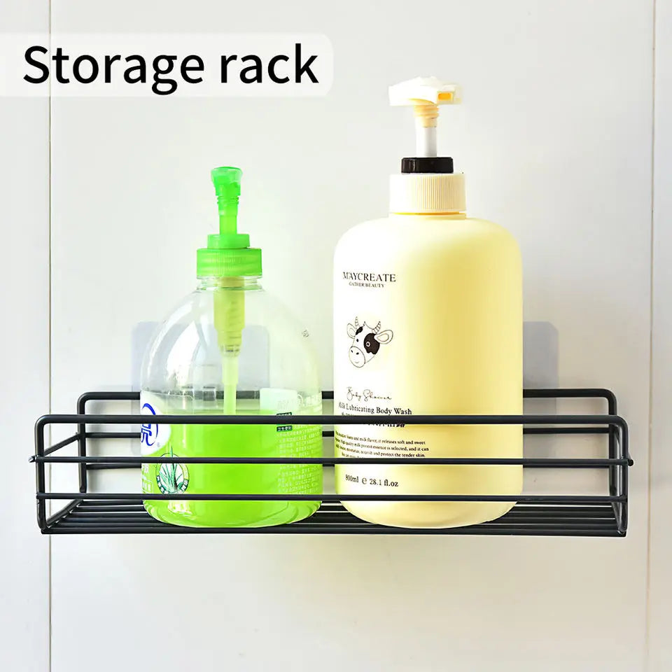 Bathroom Metal Shelves No-Drill Bathroom Organiser Cleaning Supplies Organiser Kitchen Supplies Storage Bathroom Accessories