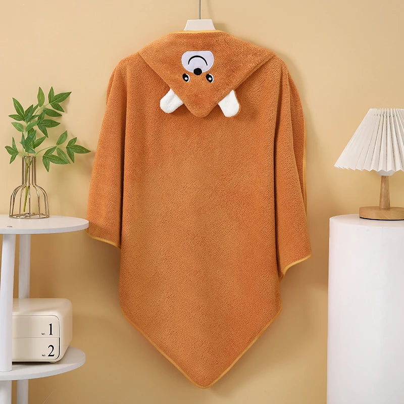 New Coral Fleece Bath Towel for Infants and Children. Super Absorbent, Comfortable and Soft Fabric