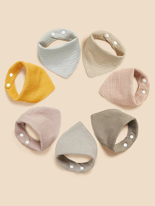 7pcs Baby's Saliva Feeding Bib Set