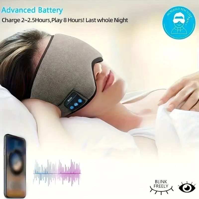 Headphone Bluetooth Wireless Smart 3D Eye Mask Patch