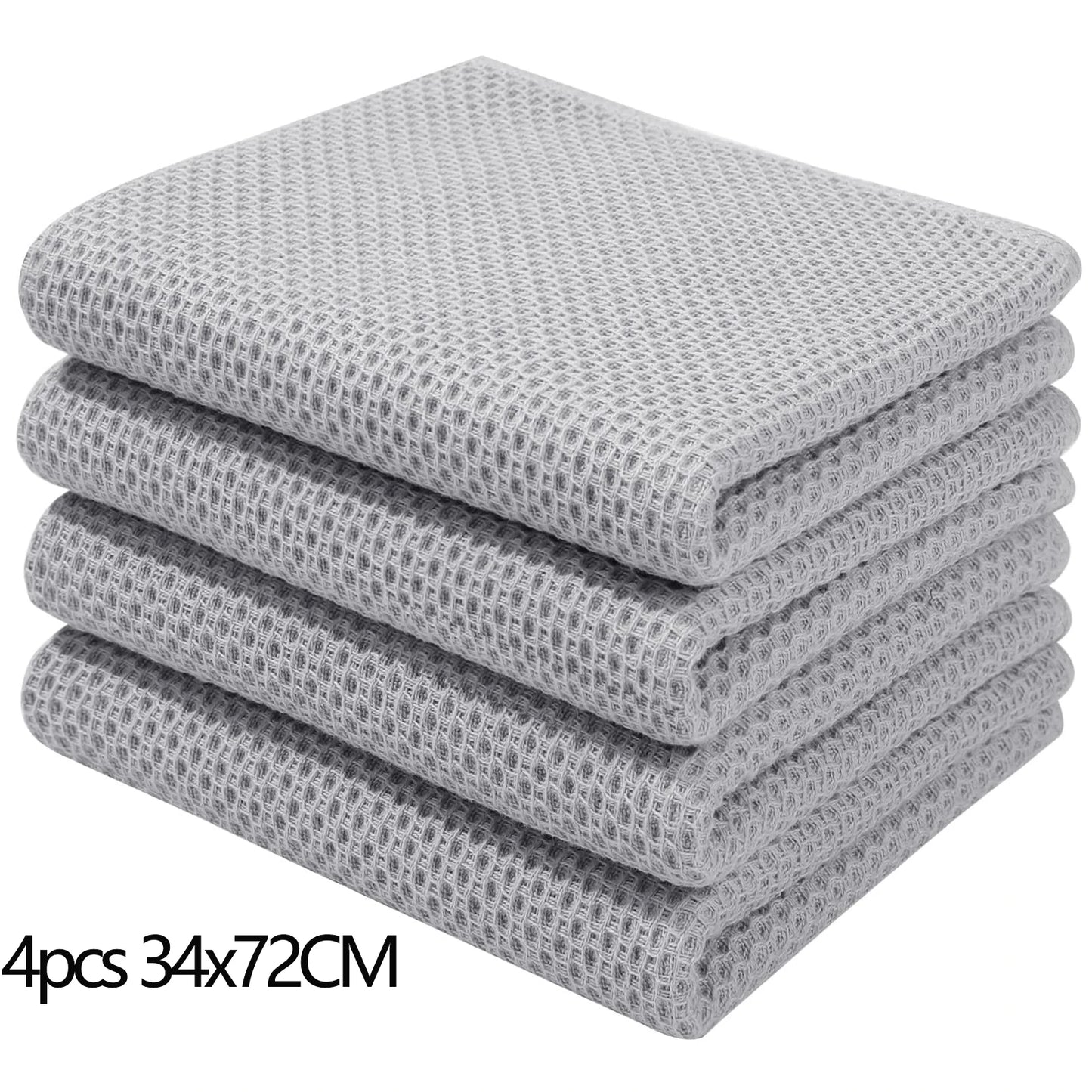 Olanly Kitchen Towel 100% Cotton Dishcloth Waffle Weave Kitchen Cloth Super Absorbent Quick Drying Wash Cloth Home Cleaing Towel
