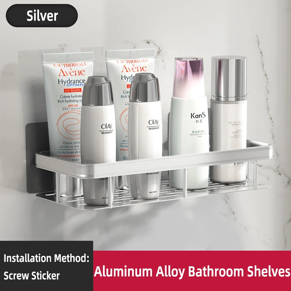 Wall Hanging Corner Rectangular Rack Bathroom Shelf Towel Rack Shelves Wall Shower  Shampoo Rack No Drill Shelf Tripod