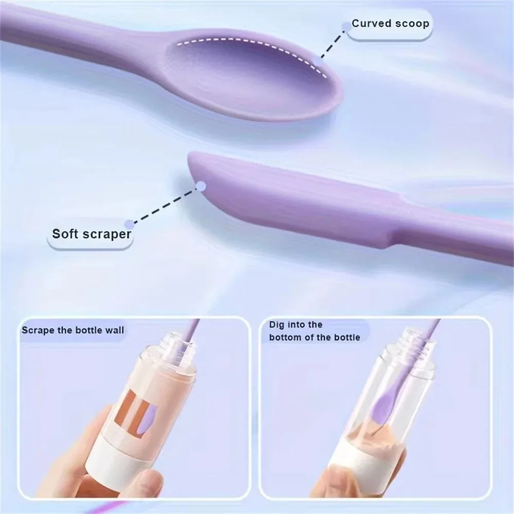 3Pc Silicone Scraper Makeup Brushes Set