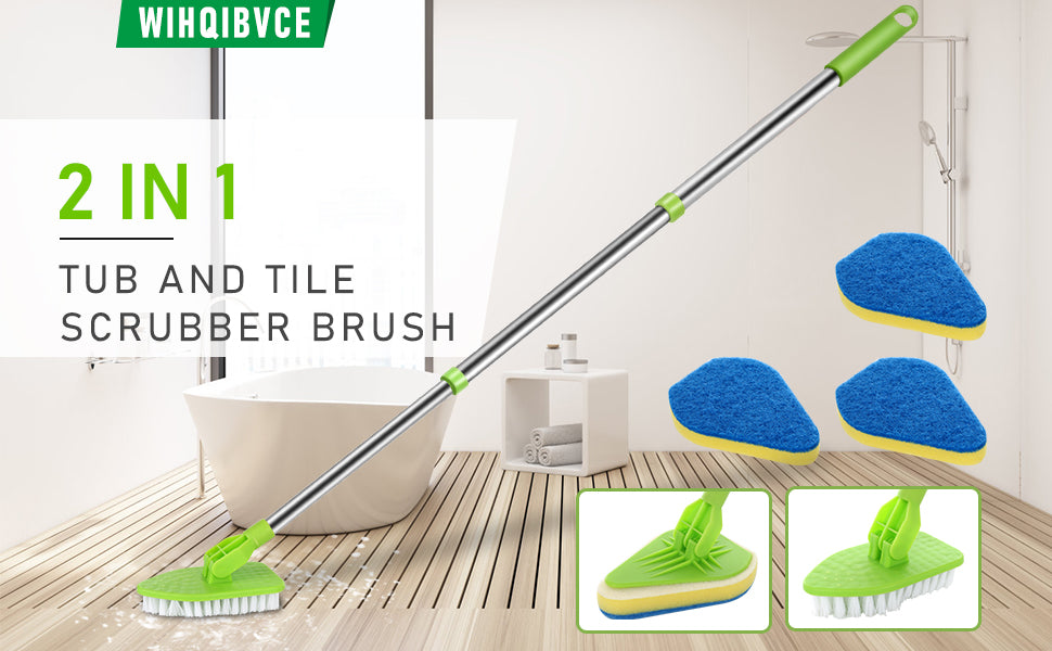 Triangle Sponge Telescopic Glass Wiper Multifunctional Cleaning Pad Bathroom Floor Cleaning Brush Kitchen Supplies Cleaning Tool
