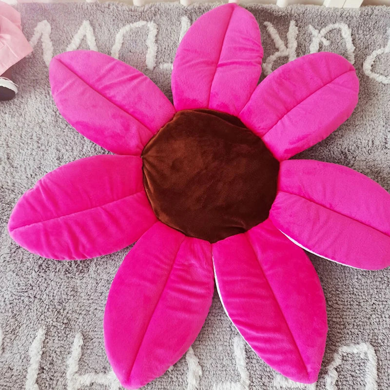 70cm Baby Blooming Bath Mat Flower Bathtub Newborn Foldable Four Petal Flower Shower Cushion Mat Baby Security Petal Seat Pad
